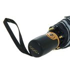 Зонт автоматический "Цветы и бабочка", R=52см, цвет чёрный - Фото 3