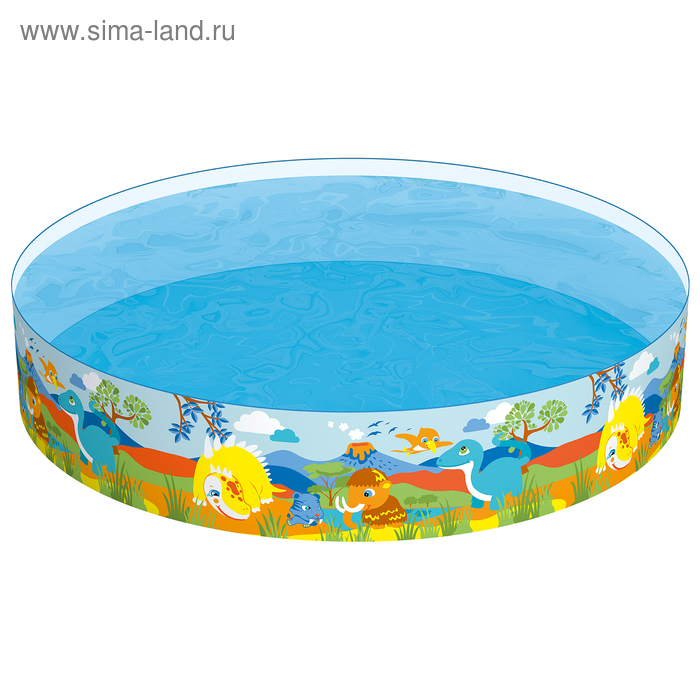 Бассейн «Динозавры», жёсткий борт, 244 х 46 см, от 3 лет, 55001 Bestway - Фото 1
