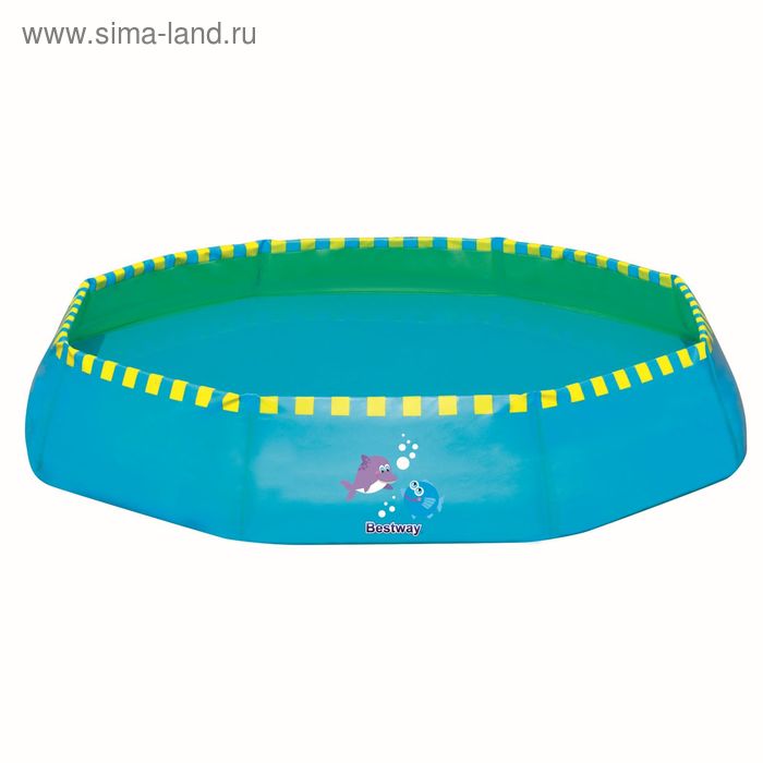 Бассейн каркасный "Полосатик", 99 х 99 х 20 см, от 2 лет, цвет синий - Фото 1