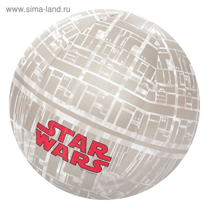 Мяч пляжный "Космическая станция" 61 см "Звёздные войны" от 2-х лет - Фото 1