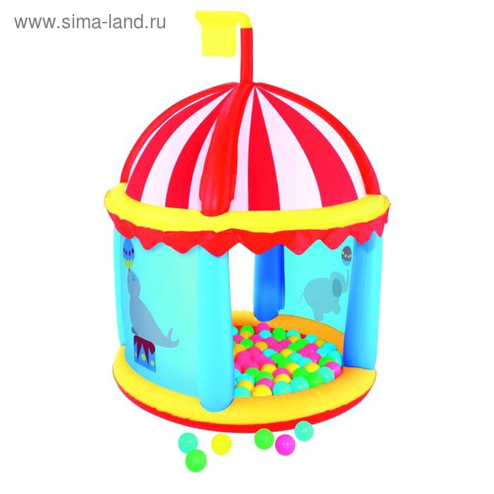 Игровой центр надувной Fisher Price "Форт", 99 х 132 см, 100 шариков, от 2 лет Bestway - Фото 1