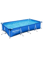 Бассейн каркасный Steel Pro, 400×211×81 см, фильтр-насос, прямоугольный, синий, 56424 Bestway - Фото 12