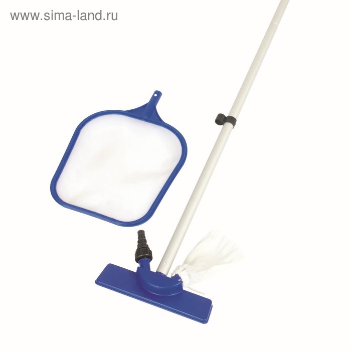 Набор для чистки бассейна, 3 предмета: сачок, щётка, ручка 254 см Bestway - Фото 1