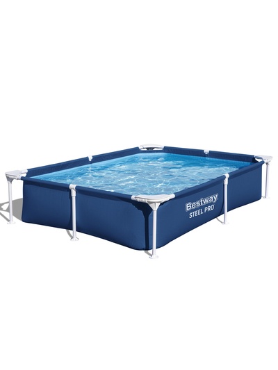 Бассейн каркасный Bestway Steel Pro 56401, 221×150×43 см, прямоугольный