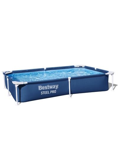 Бассейн каркасный Bestway Steel Pro 56401, 221×150×43 см, прямоугольный