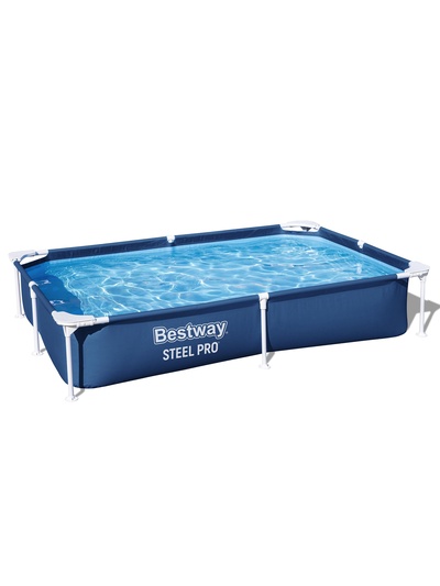 Бассейн каркасный Bestway Steel Pro 56401, 221×150×43 см, прямоугольный