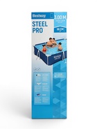Бассейн каркасный Steel Pro, 300×201×66 см, фильтр-насос, прямоугольный, 56411 Bestway - Фото 14