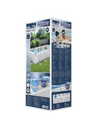 Бассейн каркасный Bestway Power Steel 56465, 549×274×122 см, фильтр-насос, лестница, тент, прямоугольный - Фото 16
