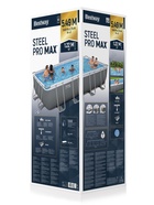 Бассейн каркасный Steel Pro Max, 549×274×122 см, фильтр-насос, лестница, тент, прямоугольный, МИКС, 56465 Bestway - Фото 17