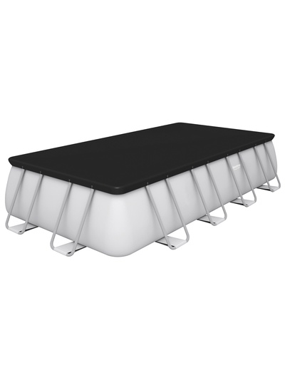 Бассейн каркасный Bestway Power Steel 56465, 549×274×122 см, фильтр-насос, лестница, тент, прямоугольный