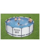 Бассейн каркасный Bestway Steel Pro MAX 56420, 366×122 см, фильтр-насос, лестница, тент, круглый - Фото 8