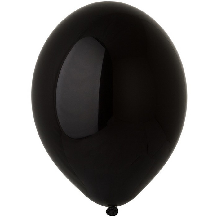 Шары воздушные латексные 14", пастель, набор 50 шт., цвет чёрный - Фото 1