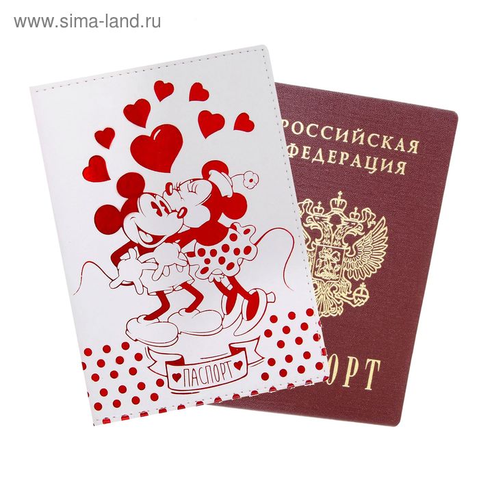 Обложка для паспорта "Minnie Mouse", Минни Маус - Фото 1