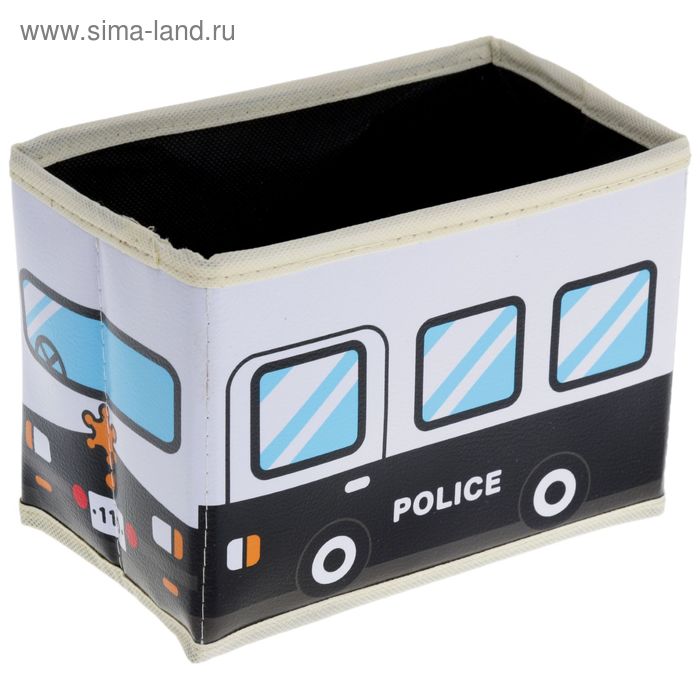 Короб стеллажный для хранения 19×11,5×13,5 см «Полиция», без крышки - Фото 1