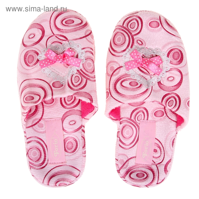 Тапочки детские Forio, размер 30, цвет розовый (арт.138-4427-1) - Фото 1