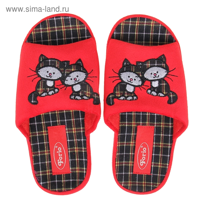 Тапочки детские Forio, размер 33, цвет красный (арт.128-2084) - Фото 1