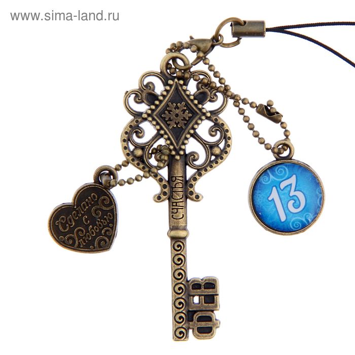 Ключ сувенирный "13 Февраля", серия 365 дней - Фото 1