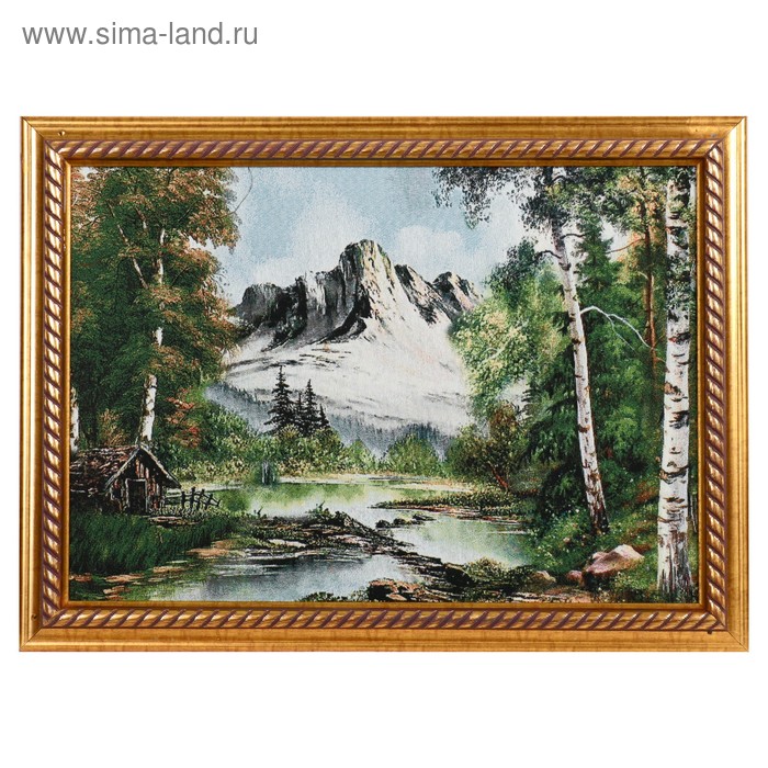 Гобеленовая картина  "Домик у горы"  44*61см - Фото 1