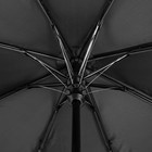 Зонт полуавтоматический, 3 сложения, 8 спиц, R = 48 см, цвет чёрный - Фото 3