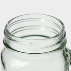 Кружка Доляна «Гладь», 450 мл, 10×7.5×13 см, с крышкой и трубочкой, стекло - Фото 5