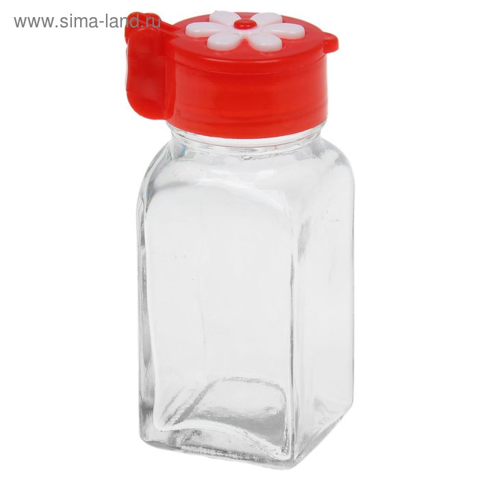 Солонка стеклянная «Ромашка», 80 мл, 10 см, цвета МИКС - Фото 1