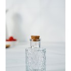 Баночка для специй Доляна «Парфе. Ажур», 100 мл, 10×5 см, с пробковой крышкой, стекло, прозрачная - Фото 4