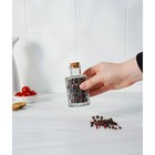 Баночка для специй Доляна «Парфе. Ажур», 100 мл, 10×5 см, с пробковой крышкой, стекло, прозрачная - Фото 6