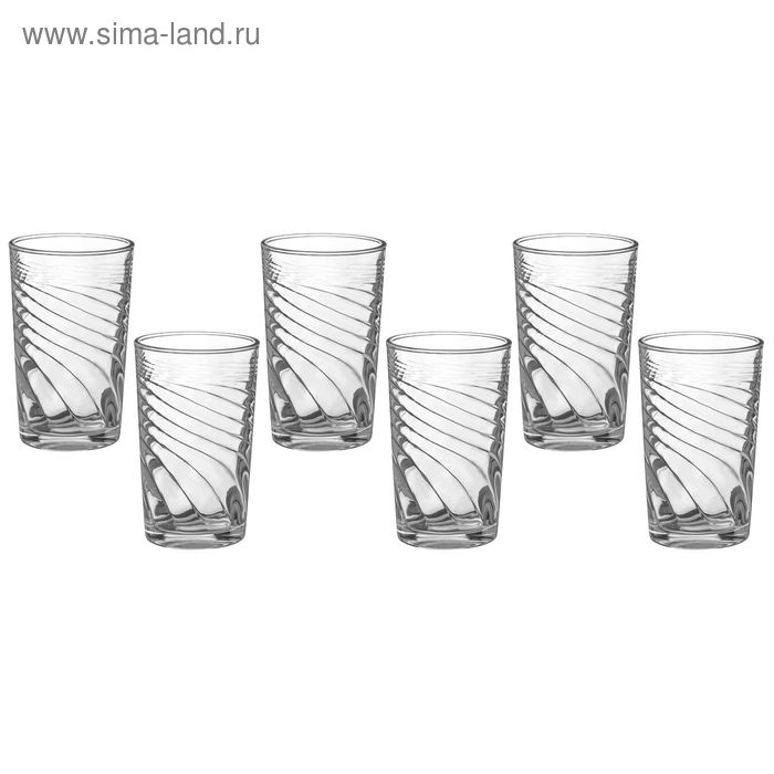 Набор стаканов стеклянных 200 мл "Штиль", 6 шт - Фото 1