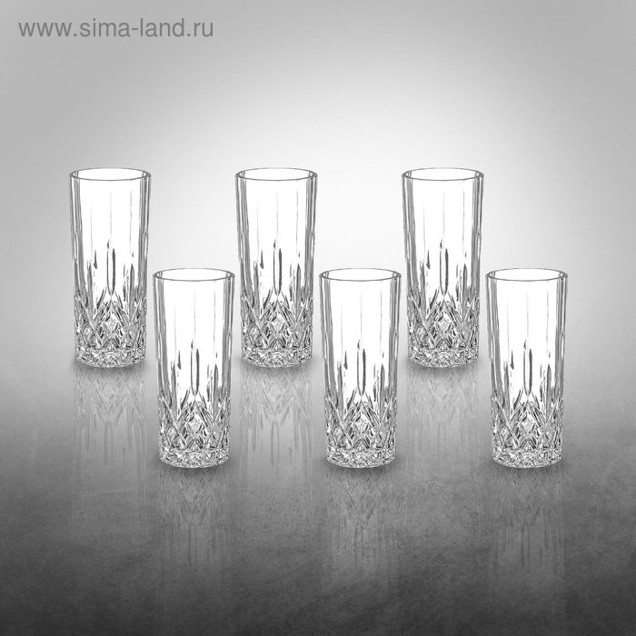 Набор стаканов стеклянных 250 мл "Венеция" 6х15 см, 6 шт - Фото 1