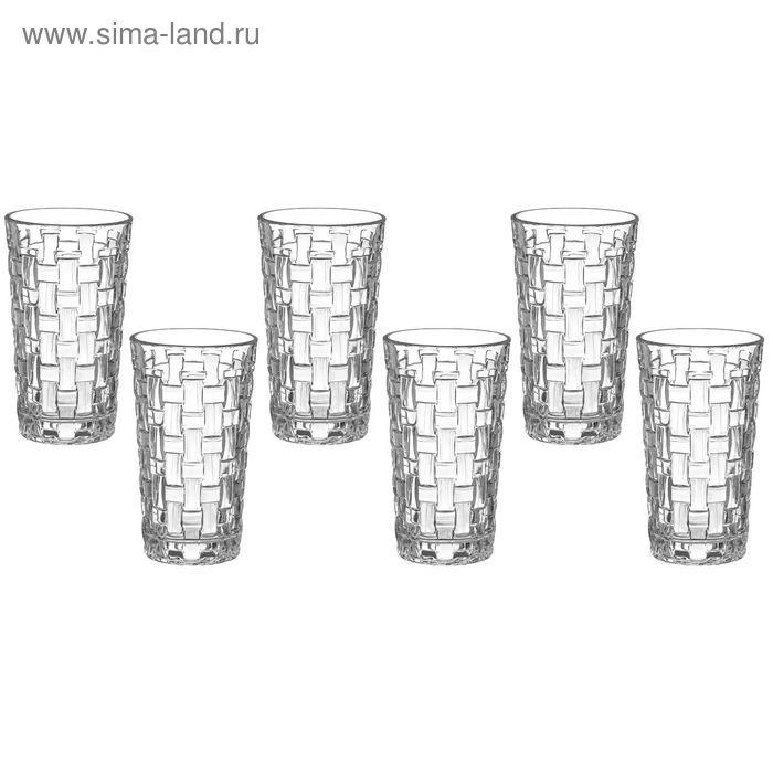 Набор стаканов стеклянных 230 мл "Плетение", 7х12 см, 6 шт - Фото 1