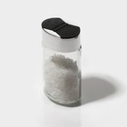 Солонка Доляна «Классик», 140 мл, 4×5×10.5 см, стекло, прозрачная - Фото 2