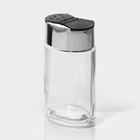 Солонка Доляна «Классик», 140 мл, 4×5×10.5 см, стекло, прозрачная - Фото 3