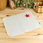 Набор для бани «Будёновец», 3 предмета: шапка, коврик, рукавица - Фото 2