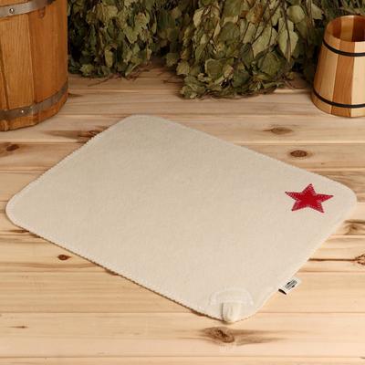 Набор для бани «Будёновец», 3 предмета: шапка, коврик, рукавица