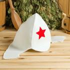 Набор для бани «Будёновец», 3 предмета: шапка, коврик, рукавица - Фото 4