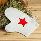 Набор для бани «Будёновец», 3 предмета: шапка, коврик, рукавица - Фото 7