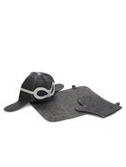 Набор для бани «Лётчик», 3 предмета: шапка, коврик, рукавица, шерсть 30%, полиэфир 70%, серый, «Добропаровъ» - Фото 12