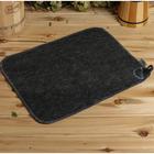 Набор для бани «Лётчик», 3 предмета: шапка, коврик, рукавица, шерсть 30%, полиэфир 70%, серый, «Добропаровъ» - Фото 6