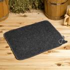 Набор для бани «Лётчик», 3 предмета: шапка, коврик, рукавица, шерсть 30%, полиэфир 70%, серый, «Добропаровъ» - Фото 5