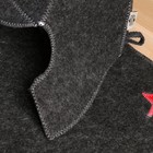 Набор для бани «Буденовец», 3 предмета: шапка, коврик, рукавица, серый, «Добропаровъ» - Фото 11