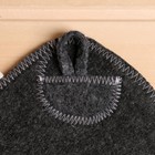 Набор для бани "Буденовец" серый: шапка, коврик, рукавица - Фото 13