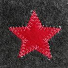 Набор для бани «Буденовец», 3 предмета: шапка, коврик, рукавица, серый, «Добропаровъ» - Фото 3