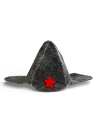 Набор для бани «Буденовец», 3 предмета: шапка, коврик, рукавица, серый, «Добропаровъ» - Фото 9