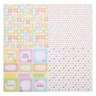 Набор бумаги для скрапбукинга "Маленькое счастье", 12 листов, 14,5 х 14,5 см, 180 г/м2 - Фото 5