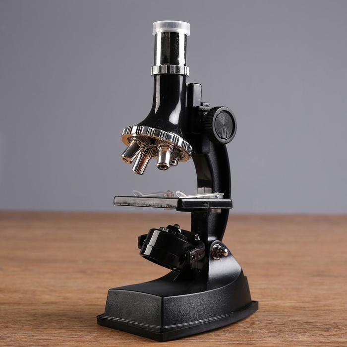 Микроскоп, кратность увеличения 900х, 600х, 300х, 100х, с подсветкой, набор для исследований - фото 1906809830