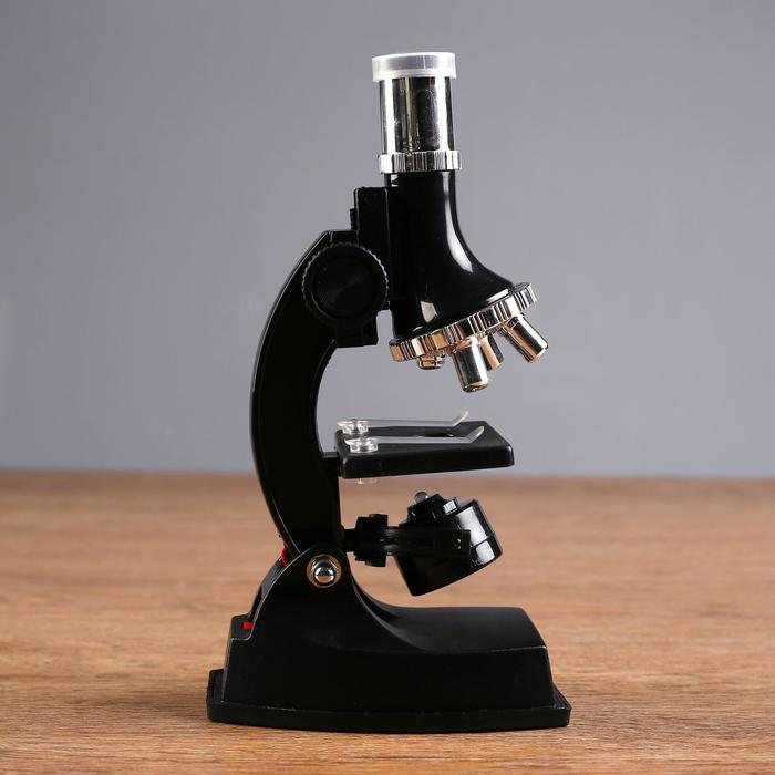 Микроскоп, кратность увеличения 900х, 600х, 300х, 100х, с подсветкой, набор для исследований - фото 1906809832