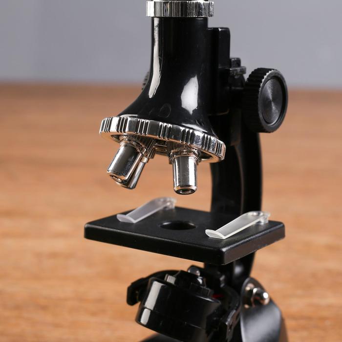 Микроскоп, кратность увеличения 900х, 600х, 300х, 100х, с подсветкой, набор для исследований - фото 1906809834