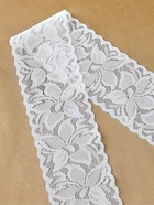 Кружево эластичное, 60 мм × 10 ± 1 м, цвет айвори - Фото 2