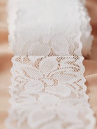 Кружево эластичное, 60 мм × 10 ± 1 м, цвет айвори - Фото 3