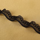 Кружево эластичное, 17 мм, 10±1 м, чёрное - Фото 2